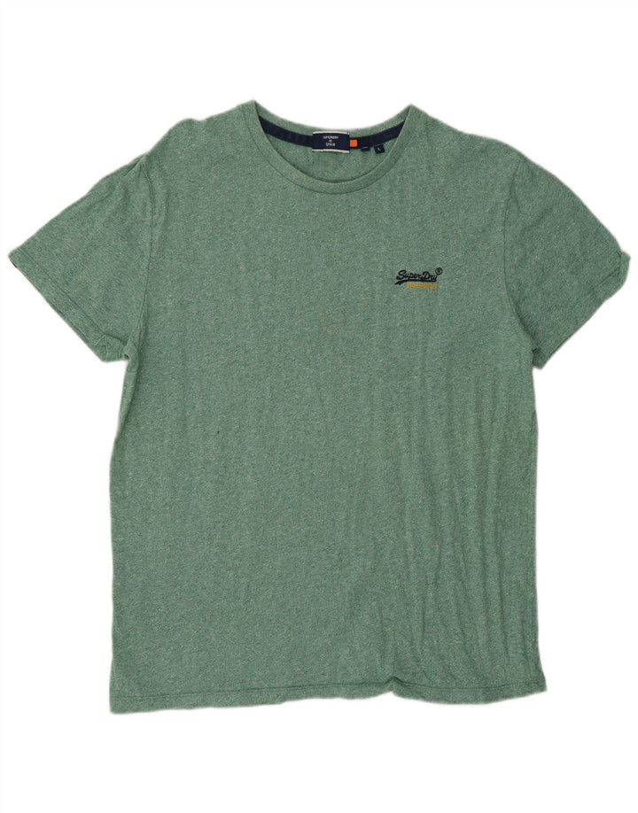 Superdry Mens T-Shirt Top Large Green