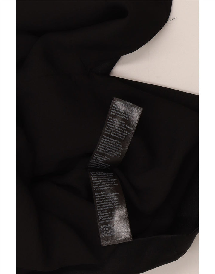 Topshop Womens Mini Off Shoulder Dress UK 10 Small Black Polyester
