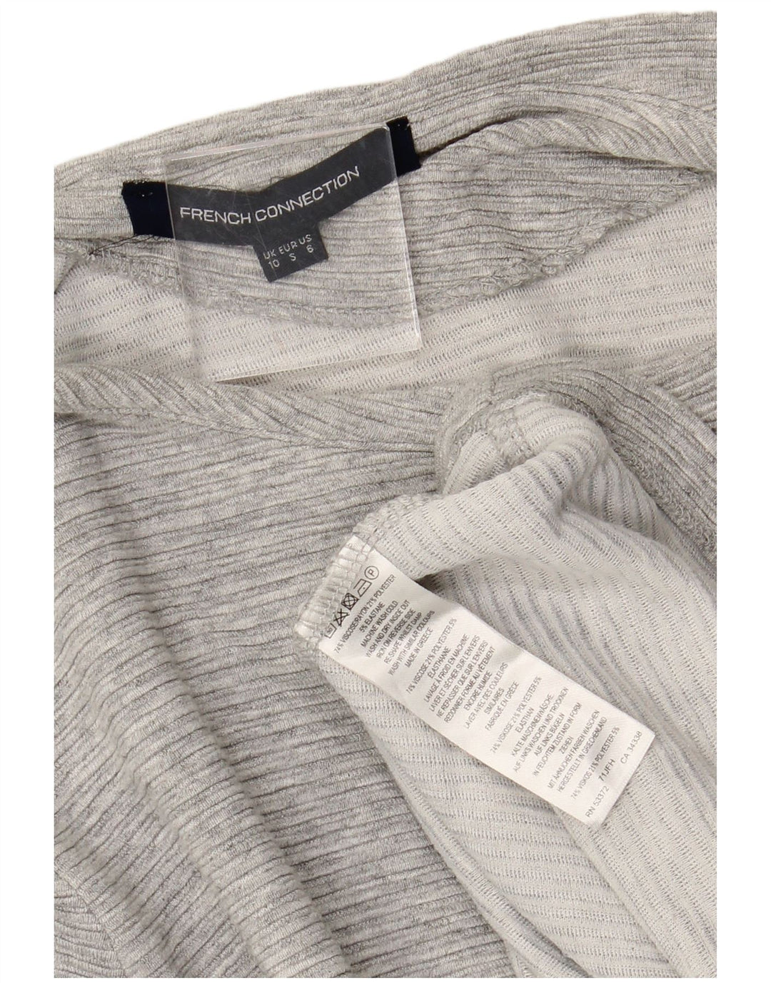 FRENCH CONNECTION Womens 3/4 Sleeve Jumper Dress UK 10 Small Grey Viscose