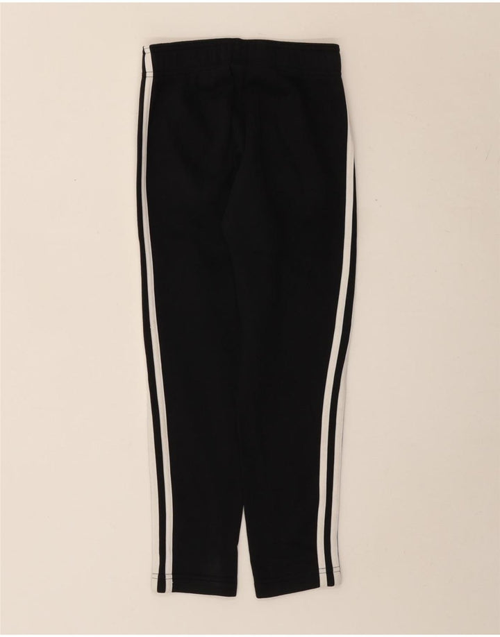 Adidas Boys Tracksuit Trousers 7-8 Years Black Cotton