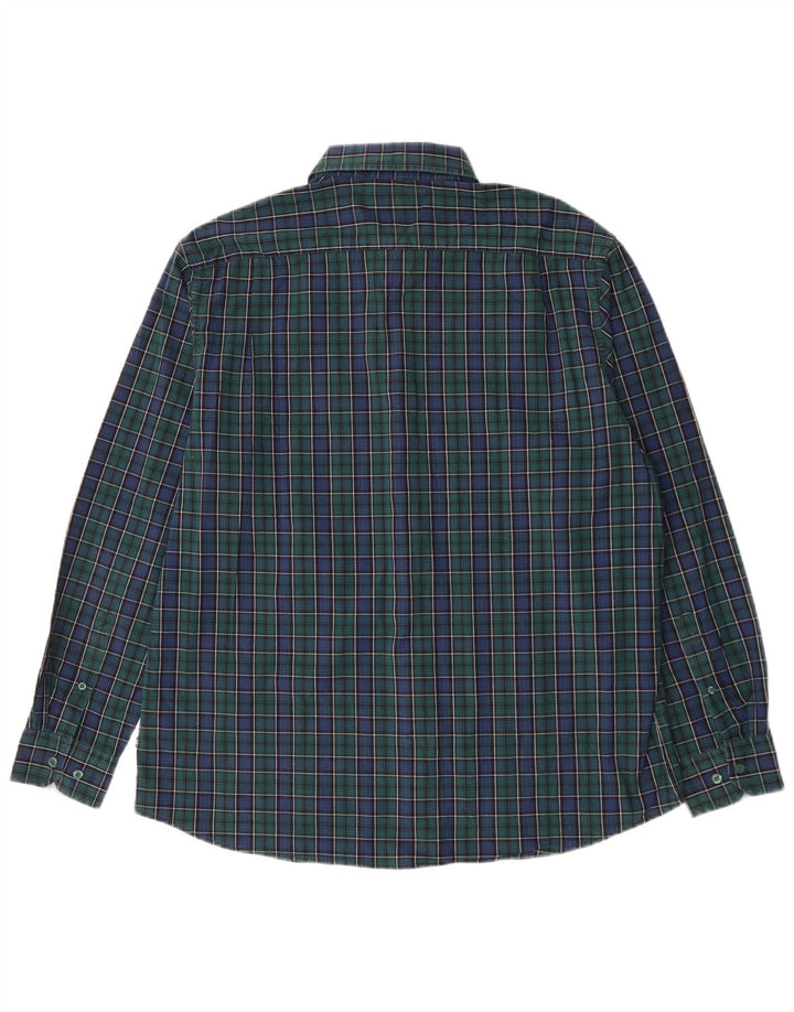 Nautica Mens Classic Fit Shirt XL Green Check Cotton