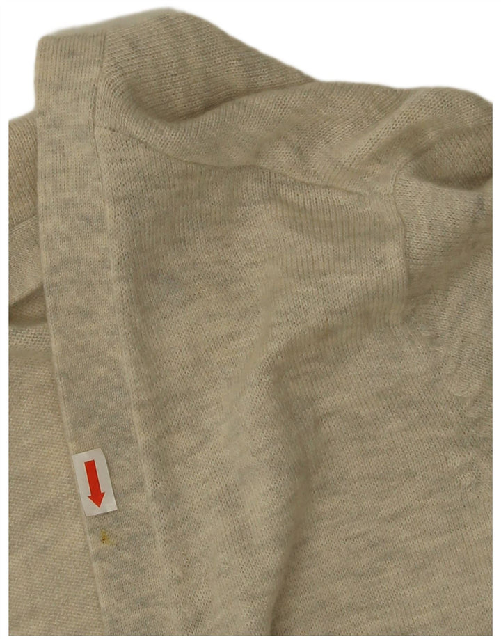 Fat Face Womens Longline Open Cardigan Sweater UK 12 Medium Grey Wool