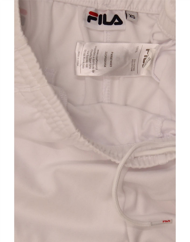 Fila Mens Graphic Sport Shorts XS  White Polyester