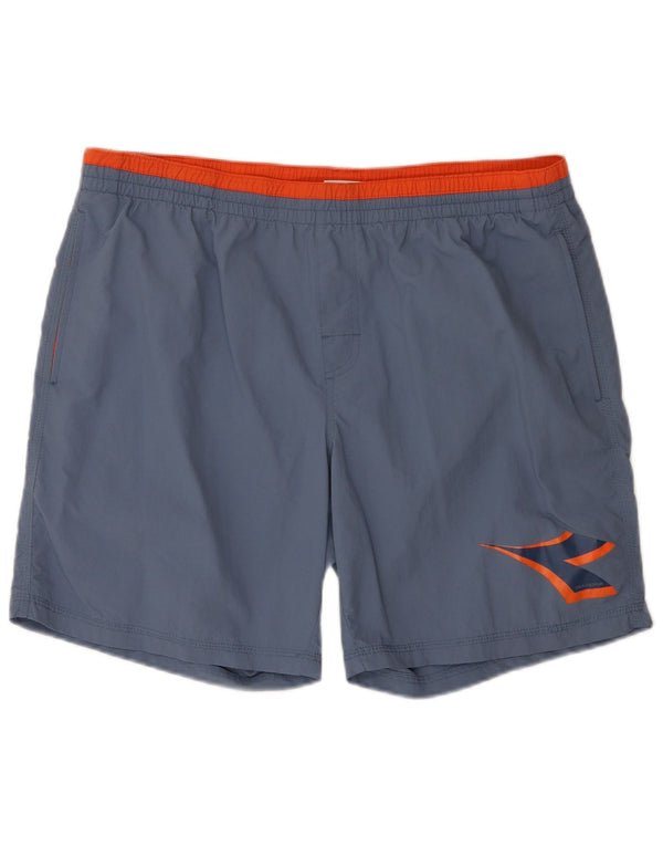 Diadora Mens Graphic Swimming Shorts 2XL Navy Blue Colourblock Polyamide