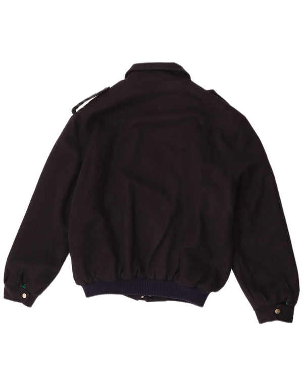Vintage Mens Military Bomber Jacket UK 40 Large Navy Blue