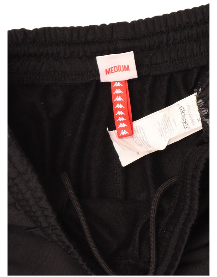 Kappa Mens Graphic Tracksuit Trousers Joggers Medium  Black Polyester