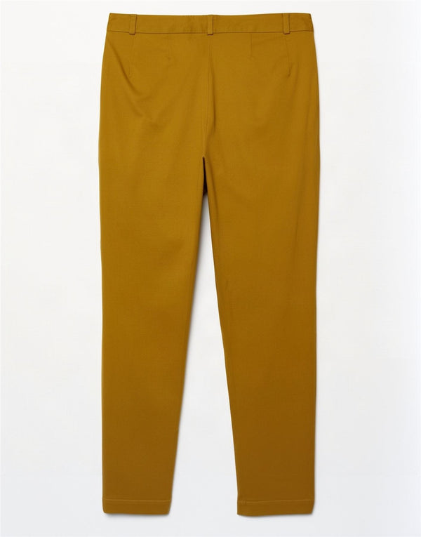 Marks & Spencer Womens Crop Chino Trousers UK 10 Small W28 L26 Yellow