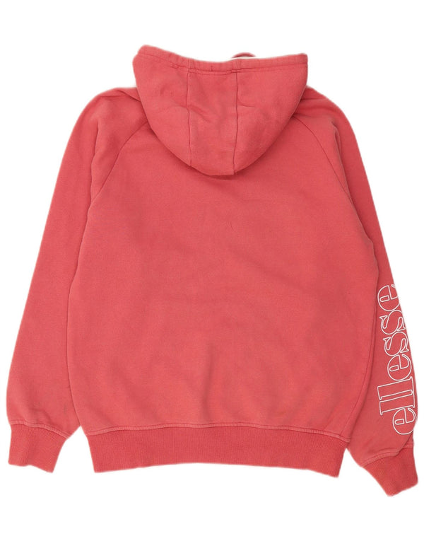 Ellesse Mens Graphic Hoodie Jumper Medium Red Cotton