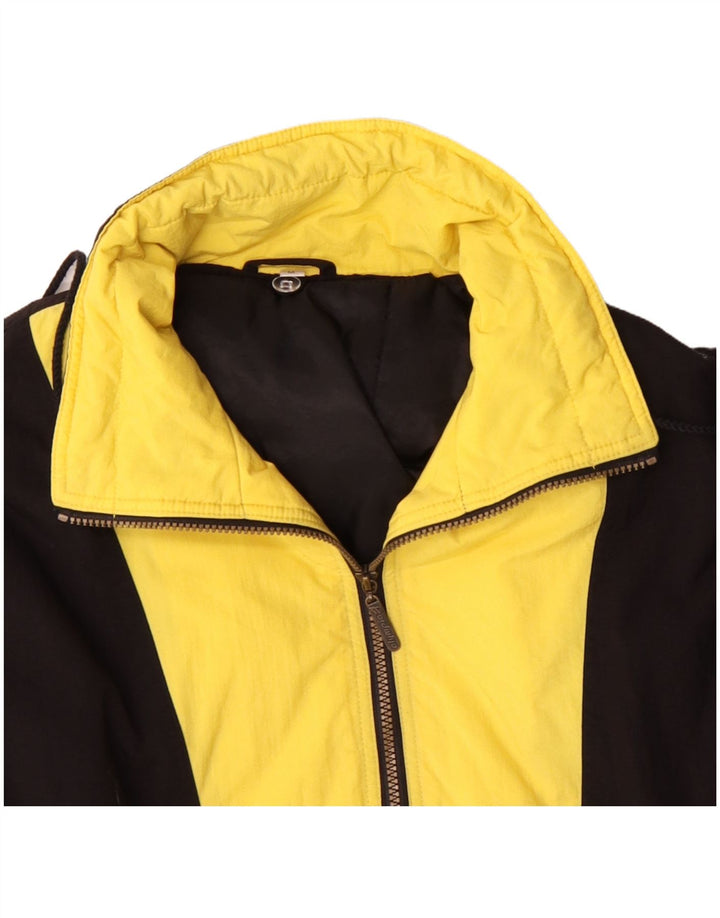 OLYMPIA Mens Loose Fit Hooded Anorak Jacket UK 38 Medium Black Colourblock