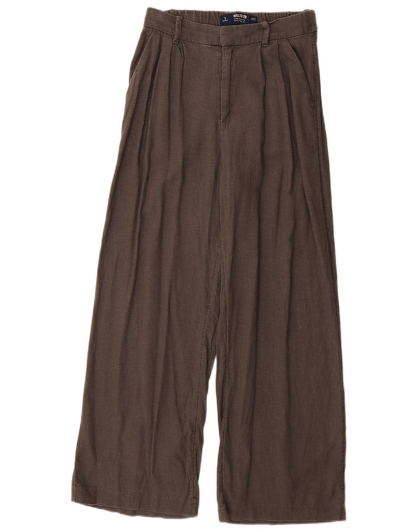 Hollister Womens Livvy High Waist Wide Leg Trousers Small W26 L29 Grey