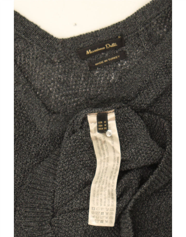 MASSIMO DUTTI Womens Long Sleeve Jumper Dress UK 14 Medium Grey Vintage Massimo Dutti and Second-Hand Massimo Dutti from Messina Hembry 