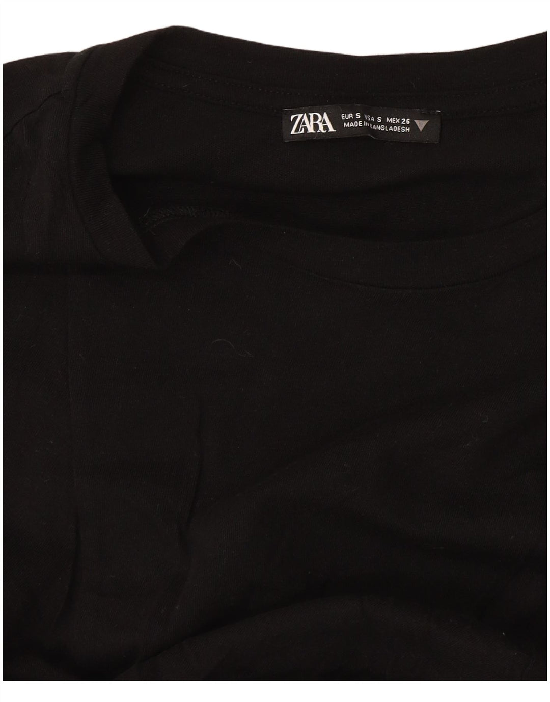 Zara Womens Oversized T-Shirt Top UK 10 Small Black