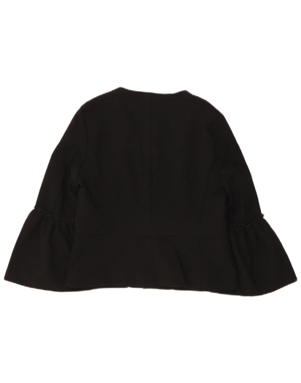 Zara Womens Long Sleeve Cardigan Top UK 12 Medium Black