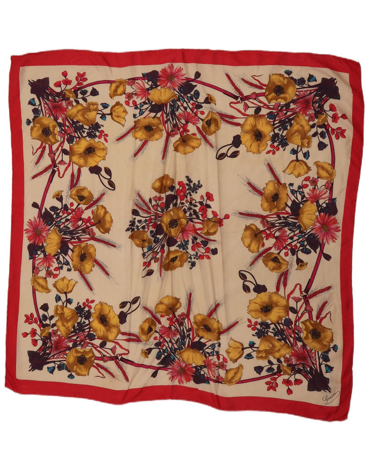 Gucci Womens Graphic Square Scarf One Size Multicoloured Floral Designer