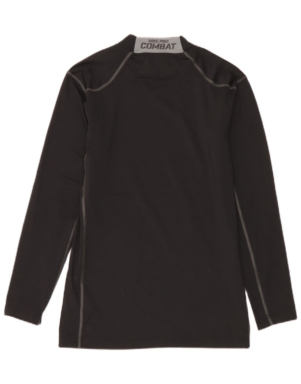 Nike Mens Top Long Sleeve Large Black Colourblock Polyester