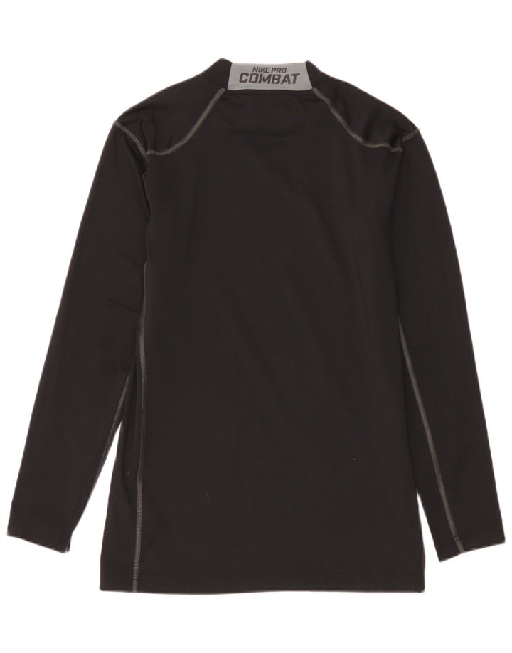 Nike Mens Top Long Sleeve Large Black Colourblock Polyester