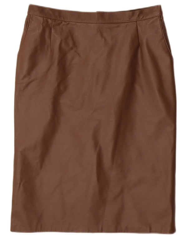 VINTAGE Womens Midi Pencil Skirt W28 Medium  Brown