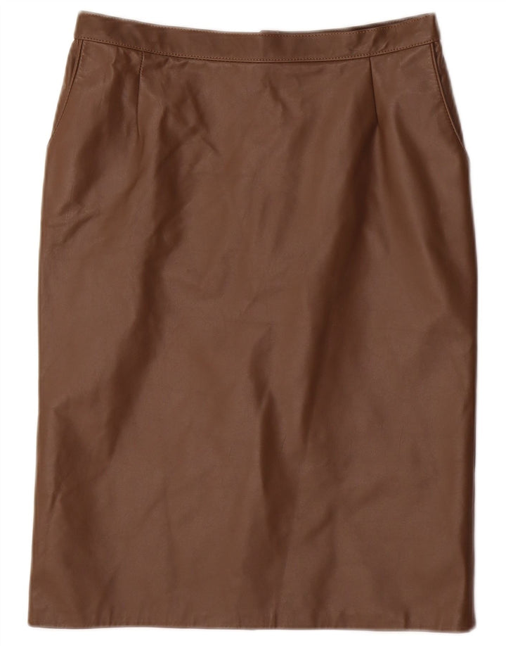 VINTAGE Womens Midi Pencil Skirt W28 Medium  Brown