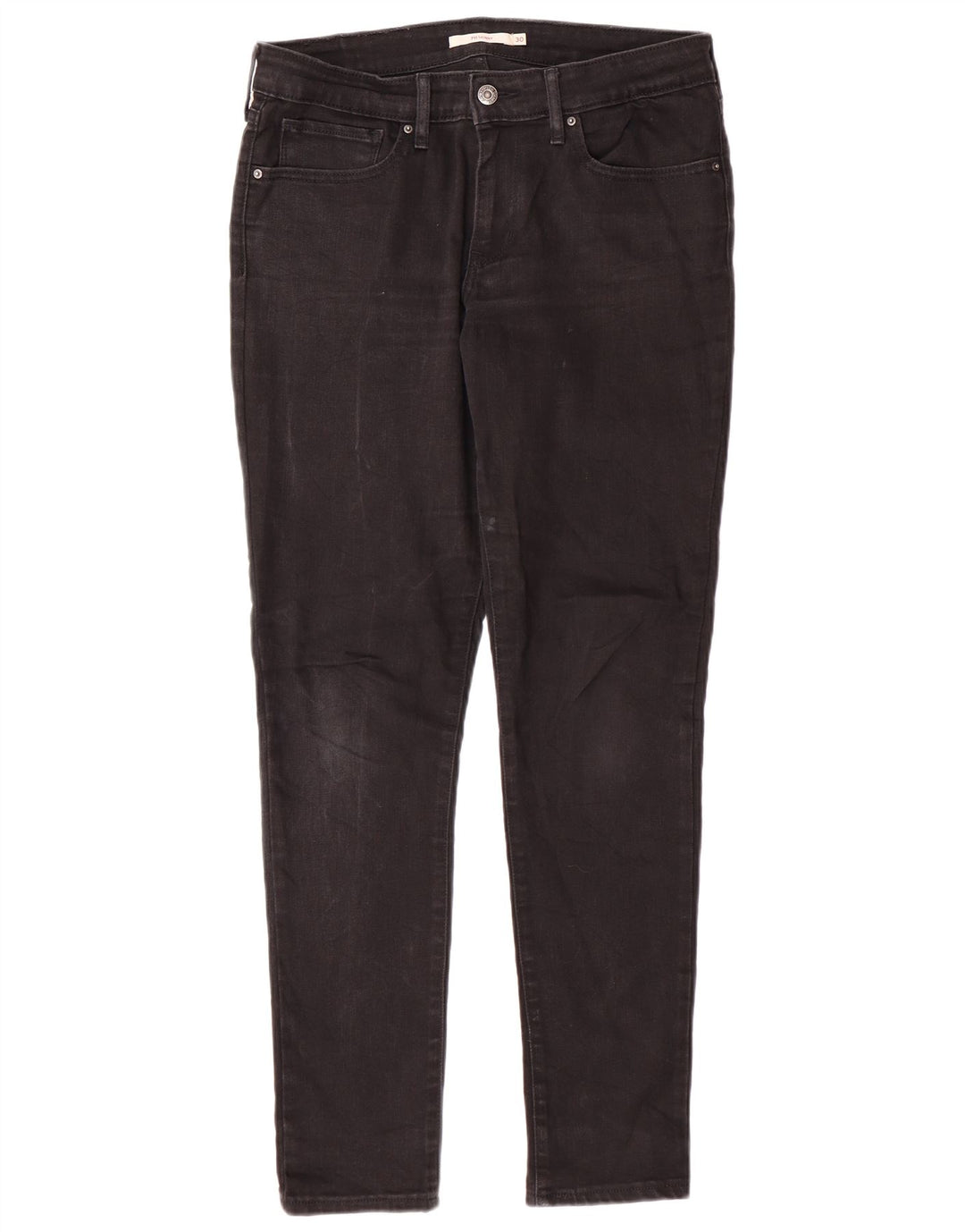 LEVI'S Womens 711 Skinny Jeans W30 L30 Black Cotton