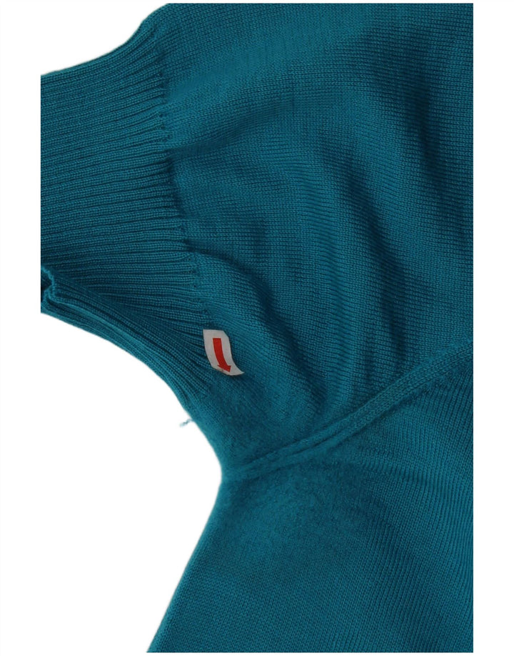 LUISA SPAGNOLI Womens Short Sleeve Boat Neck Jumper Sweater UK 18 XL Blue