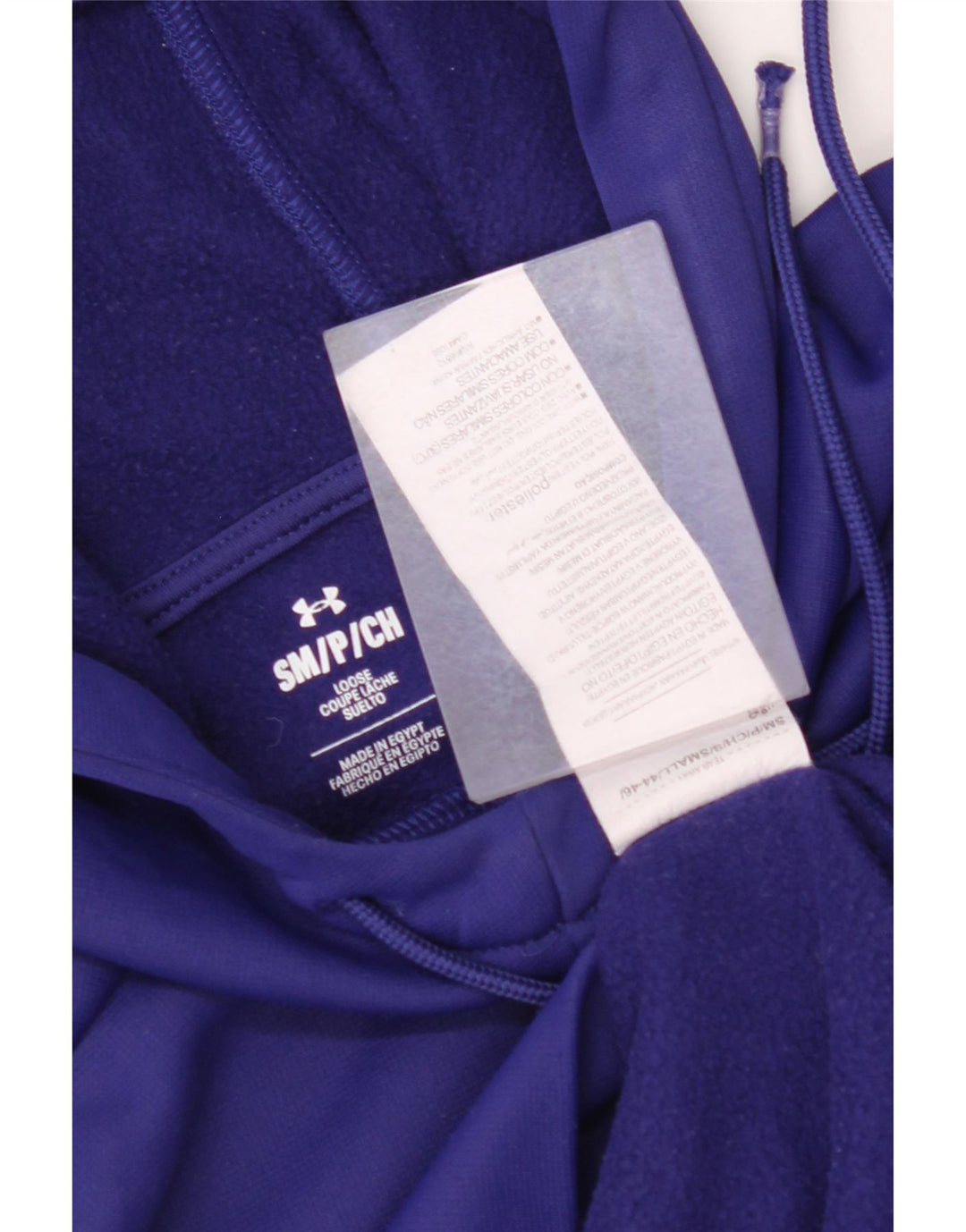 UNDER ARMOUR Mens Relaxed Fit Hoodie Jumper Small Purple Polyester