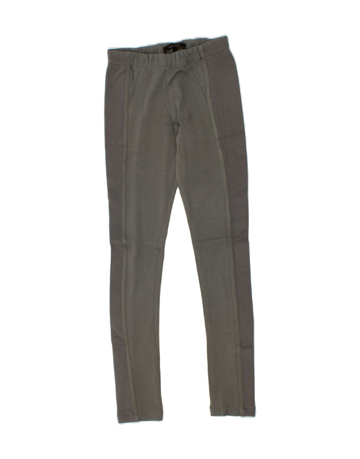 BCBGMAXAZRIA Womens Leggings UK 8 Small  Grey Colourblock Rayon Vintage BCBGMAXAZRIA and Second-Hand BCBGMAXAZRIA from Messina Hembry 