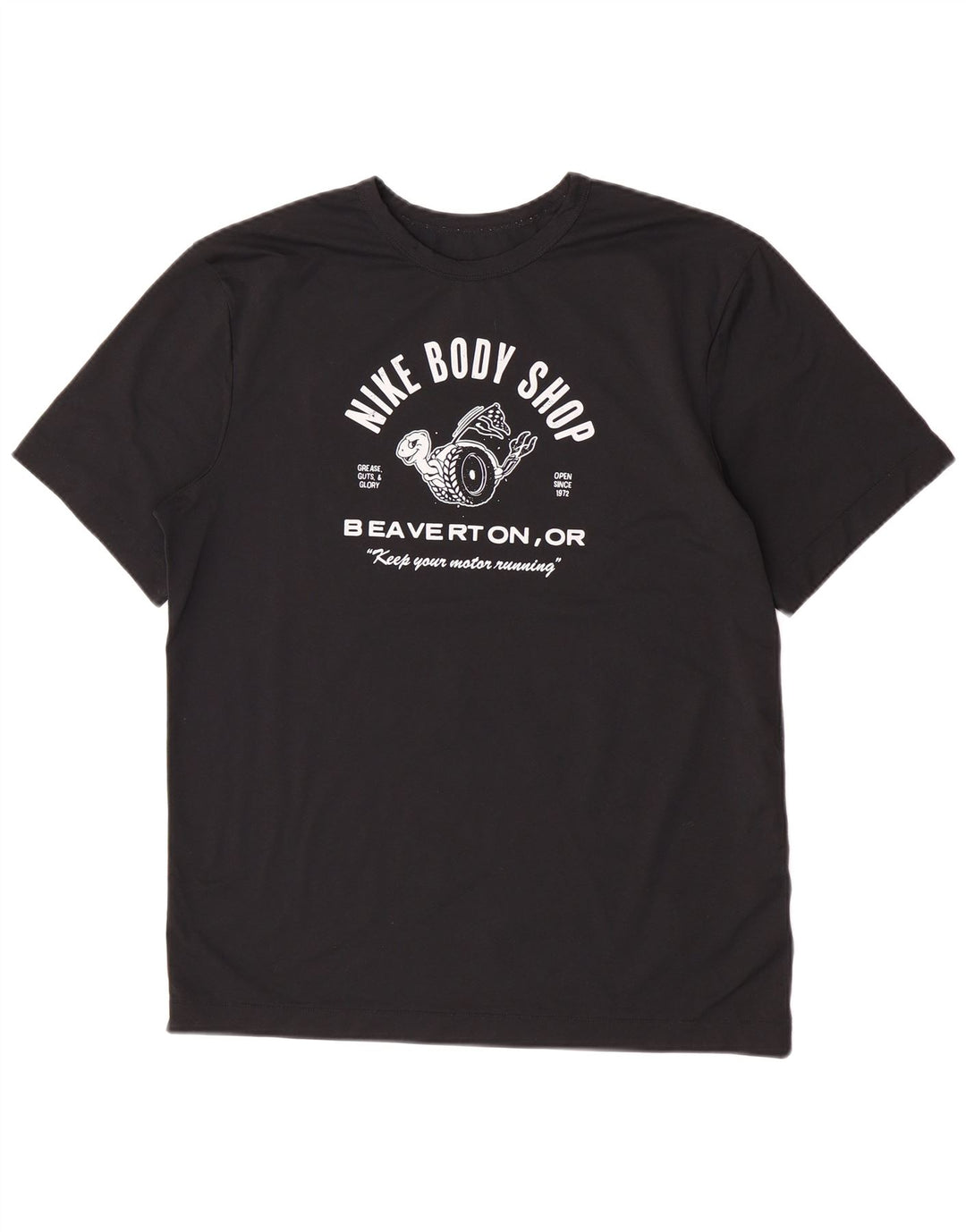 Nike Mens Dri Fit Graphic T-Shirt Top Medium Black Polyester