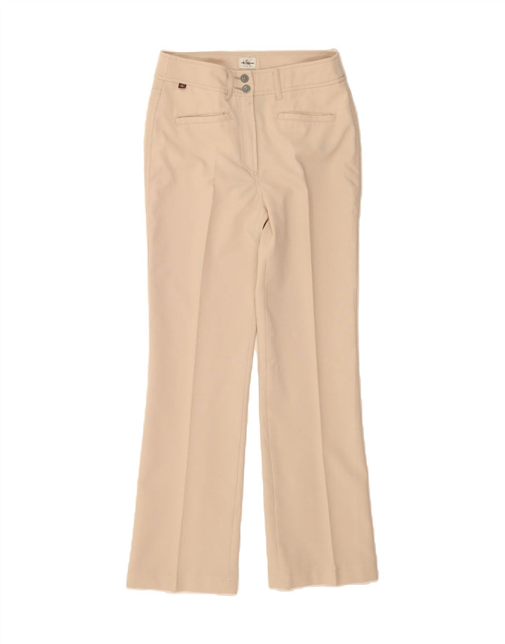 CALVIN KLEIN Womens Bootcut Casual Trousers W26 L29 Beige Polyester Vintage Calvin Klein and Second-Hand Calvin Klein from Messina Hembry 