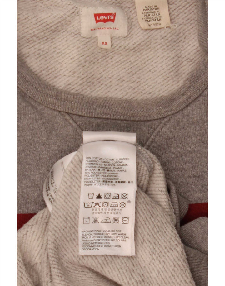Levi's Mens Graphic Sweatshirt Jumper XS Grey Cotton