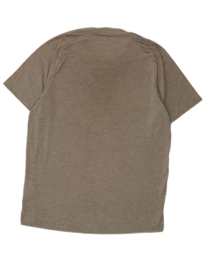 Adidas Mens Climalite T-Shirt Top Medium Grey Polyester