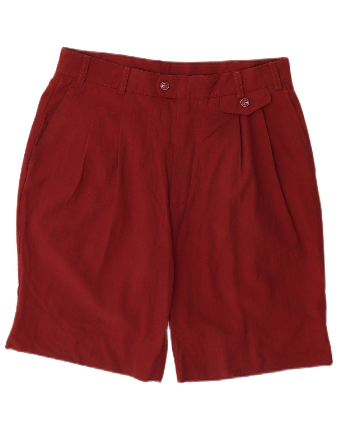 PIERRE CARDIN Womens Pegged Chino Shorts IT 42 Medium W30  Burgundy Cotton