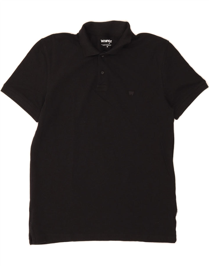 WRANGLER Mens Polo Shirt Medium Black Cotton Vintage Wrangler and Second-Hand Wrangler from Messina Hembry 