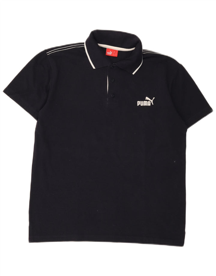 Puma Mens Polo Shirt Small Black Polyester