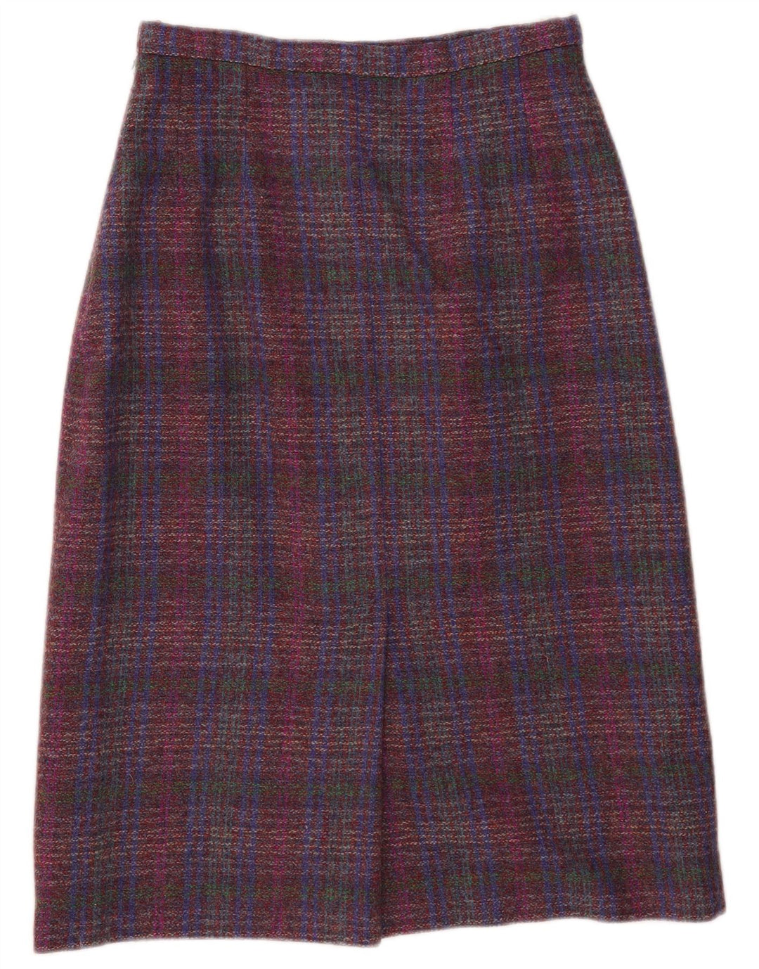 Pitlochry Womens Midi Skirt UK 14 Medium W30 Multicoloured Check Wool