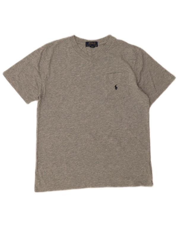 Polo Ralph Lauren Boys T-Shirt Top 10-11 Years Medium Grey Flecked Cotton