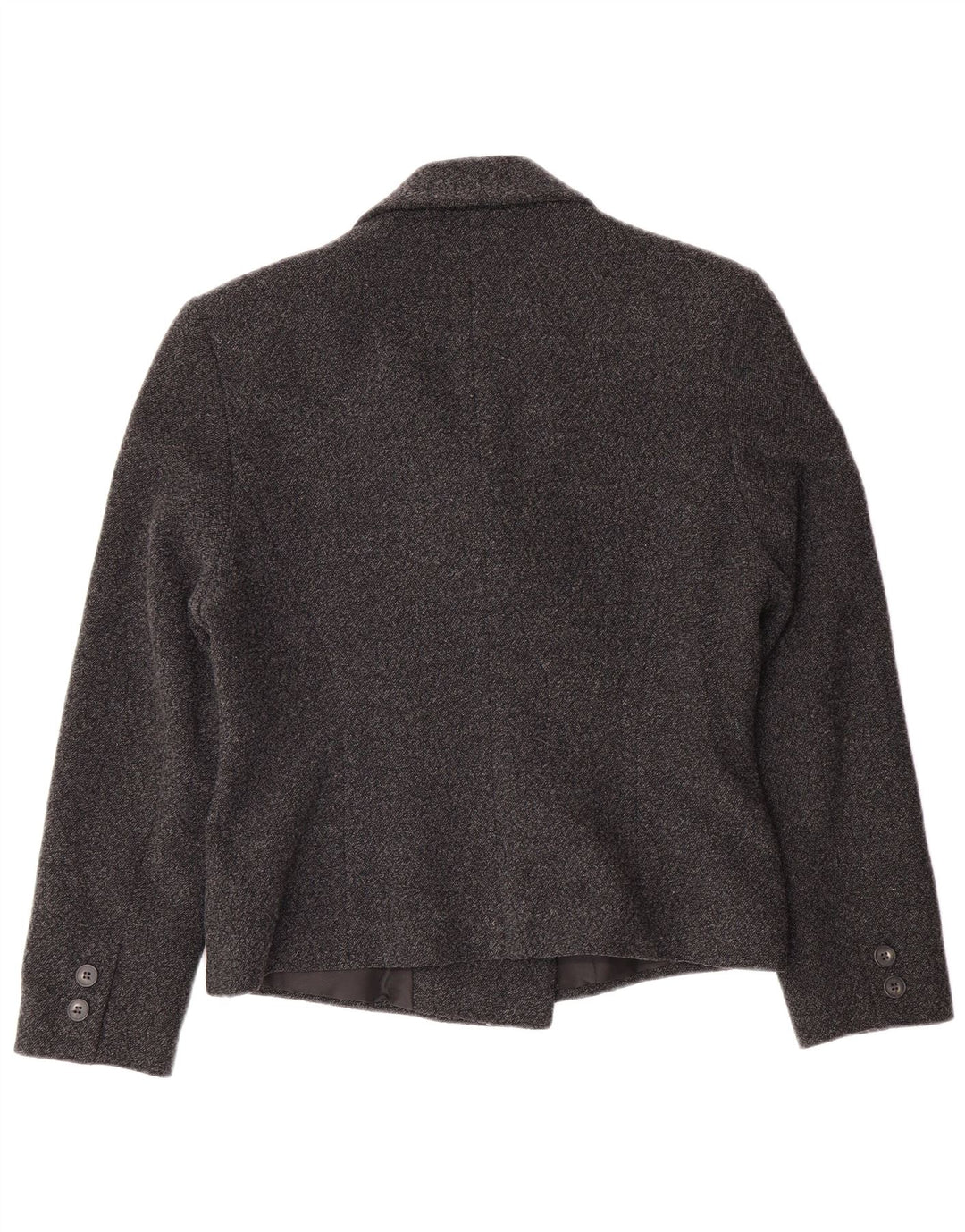 VINTAGE Womens Double Breasted Blazer Jacket UK 14 Medium  Grey Wool