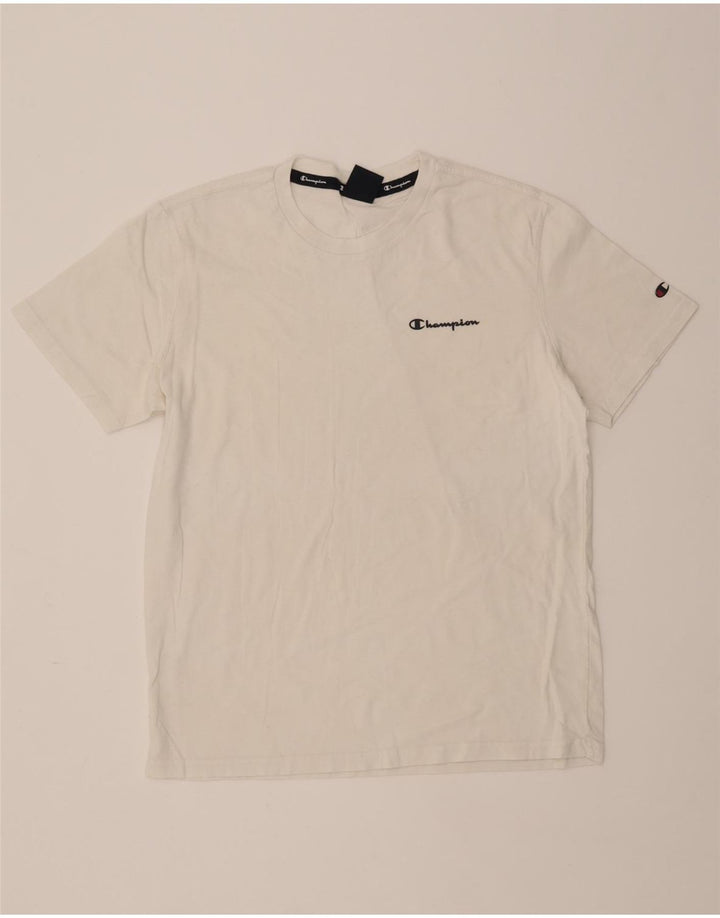 CHAMPION Mens T-Shirt Top Medium White Vintage Champion and Second-Hand Champion from Messina Hembry 