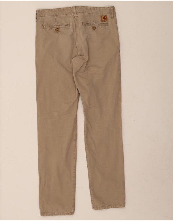 Carhartt Mens Slim Chino Trousers W31 L32 Beige Cotton