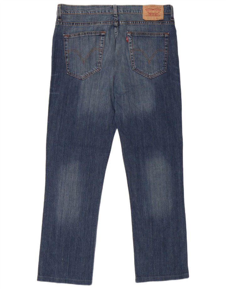 Levi's Mens Straight Jeans W36 L29 Blue Cotton