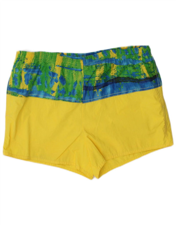 OCEANO Mens Swimming Shorts IT 48 Medium Yellow Colourblock Polyamide