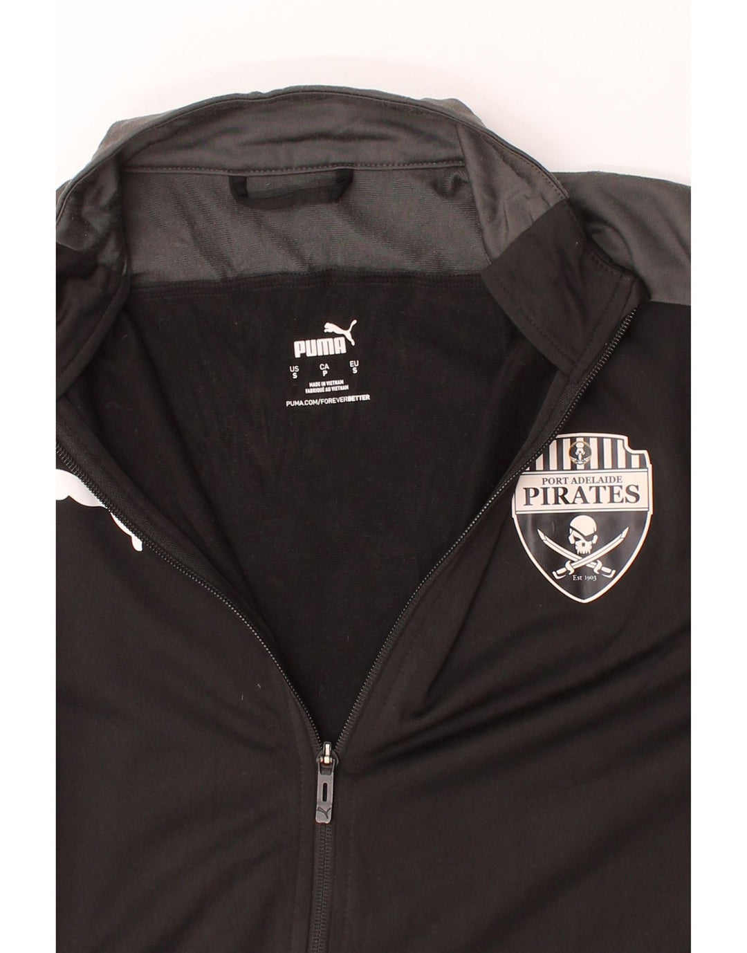 PUMA Mens Pirates Tracksuit Top Jacket Small Black Colourblock Polyester Vintage Puma and Second-Hand Puma from Messina Hembry 