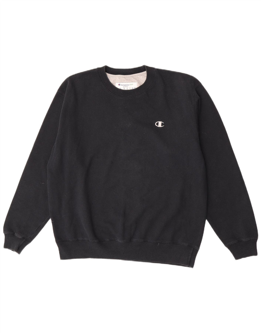 Champion Mens Sweatshirt Jumper Large Black Cotton