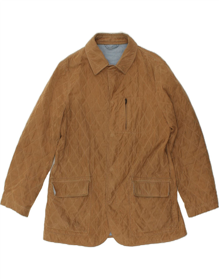 HERNO Mens Quilted Jacket UK 40 Large Brown Polyester Vintage Herno and Second-Hand Herno from Messina Hembry 