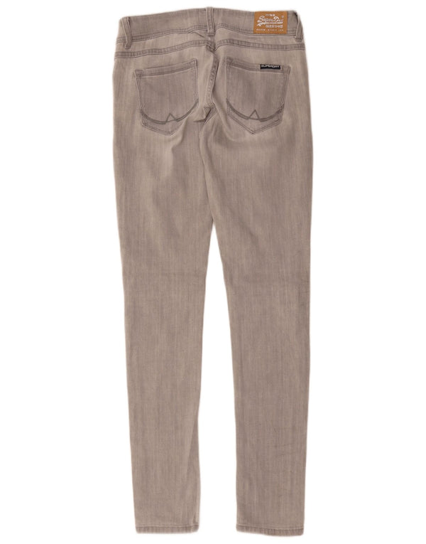 Superdry Womens Super Skinny Jeans W29 L32 Grey Cotton
