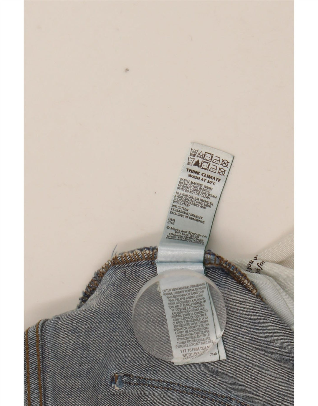 Marks & Spencer Mens Straight Jeans W40 L29 Blue Cotton