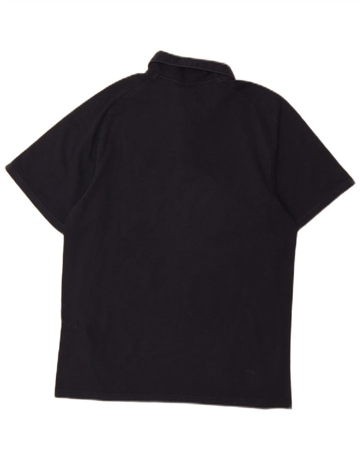 NIKE Boys Polo Shirt 12-13 Years Large  Navy Blue Colourblock Cotton