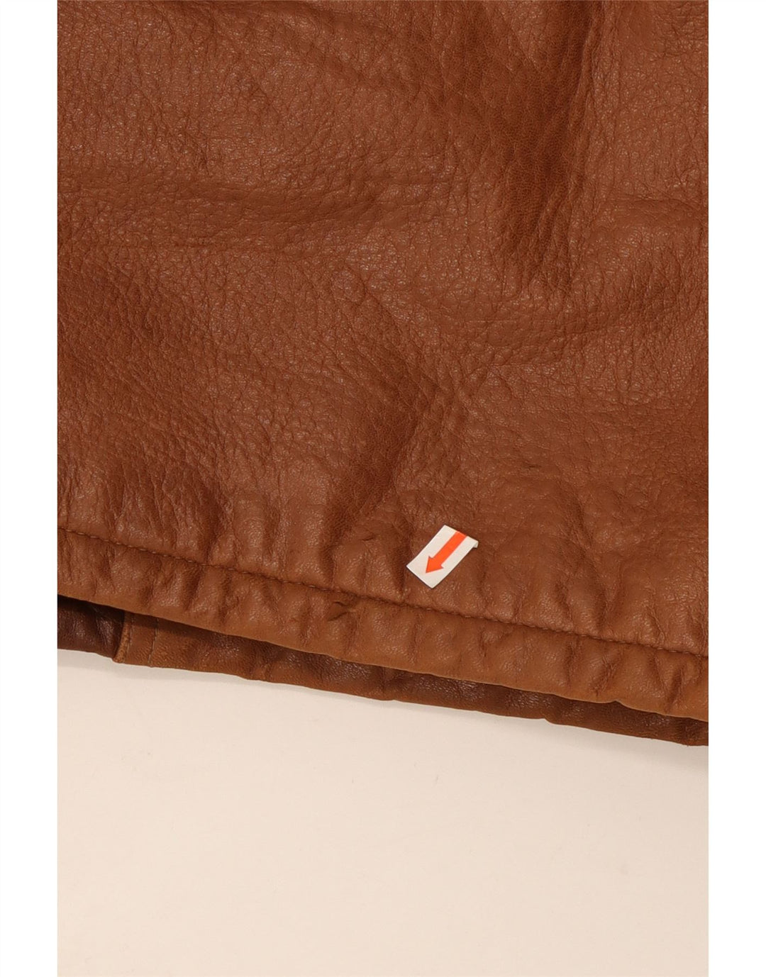 Vintage Mens Leather Jacket IT 52 XL Brown Colourblock Leather