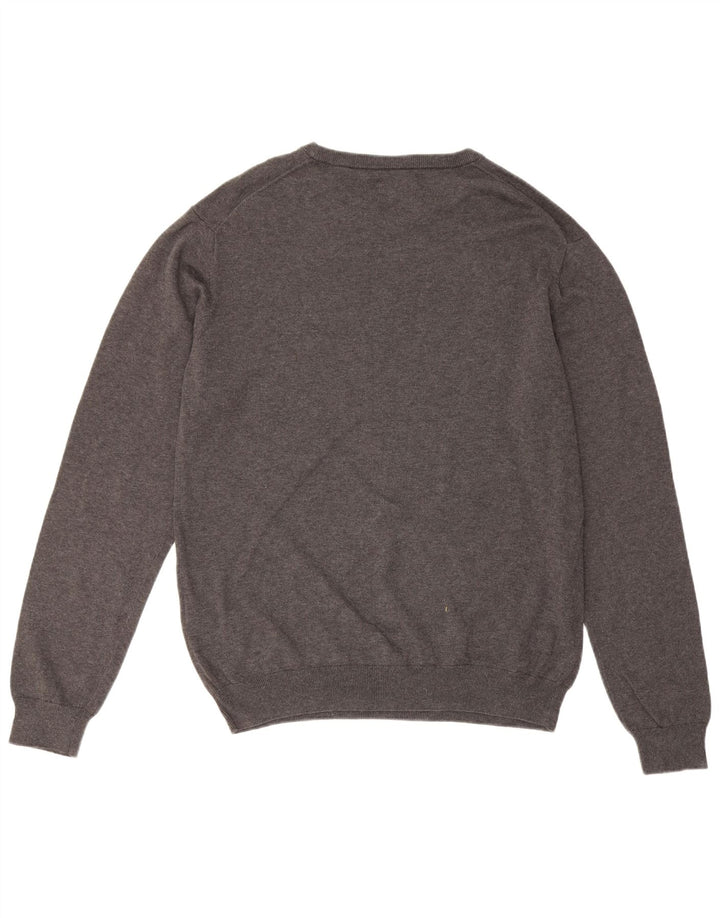 Gant Mens Crew Neck Jumper Sweater XL Grey Cotton