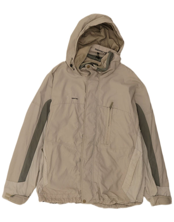 Columbia Mens Loose Fit Windbreaker Jacket UK 40 Large Beige Colourblock
