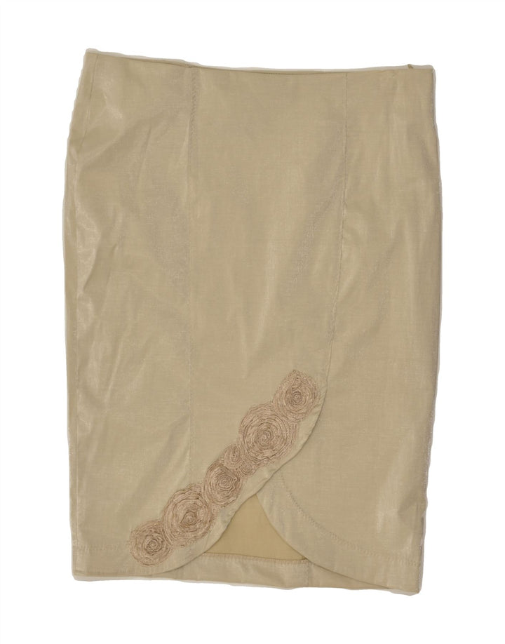 VINTAGE Womens Pencil Skirt IT 48 XL W36  Brown Polyester | Vintage Vintage | Thrift | Second-Hand Vintage | Used Clothing | Messina Hembry 